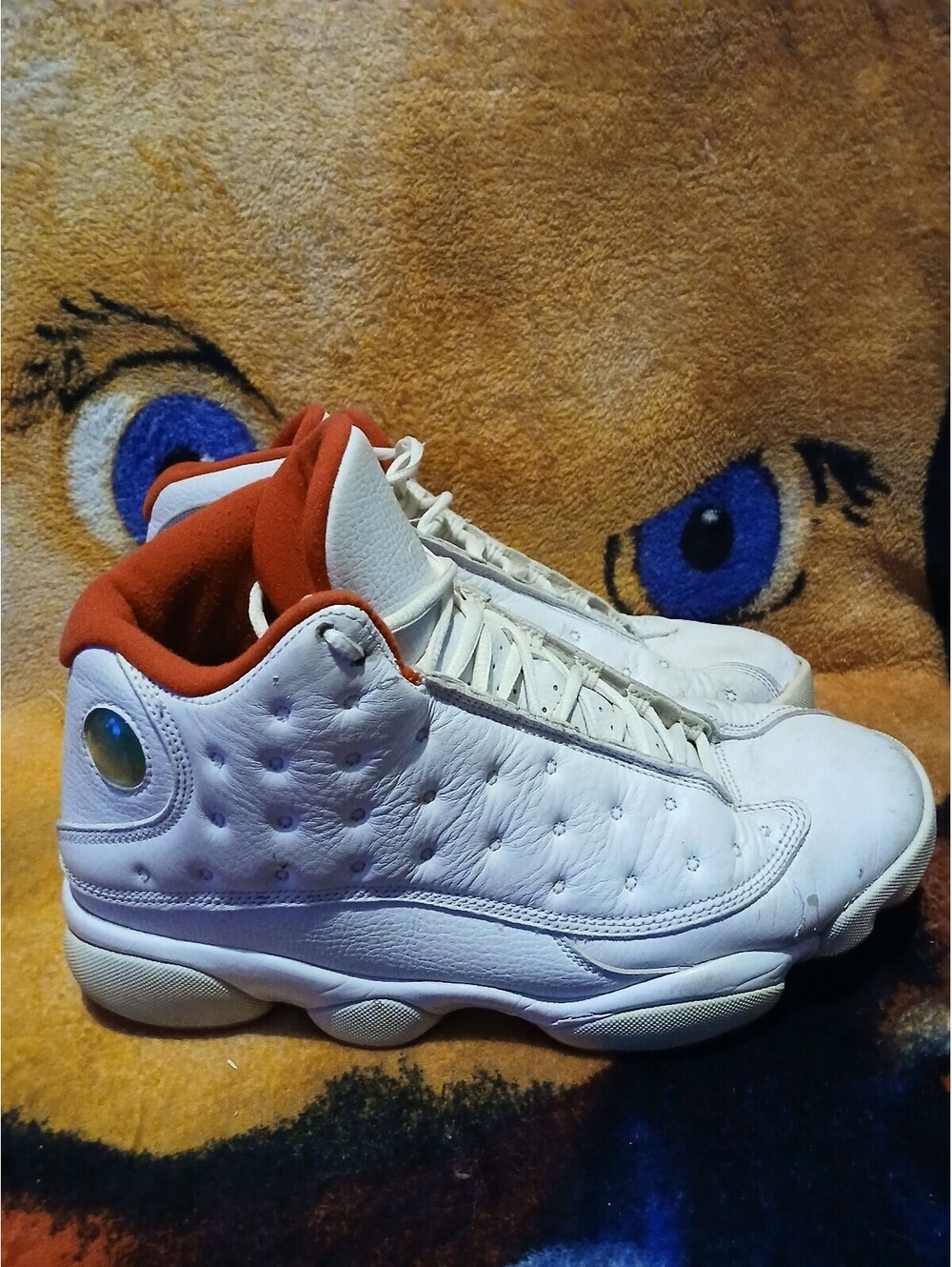 Air Jordan 13 Retro White Red Basketball Shoes Size 9.5